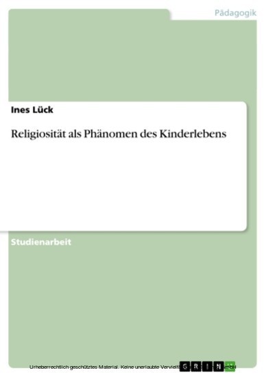 Religiosität als Phänomen des Kinderlebens main product photo