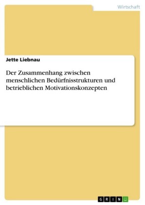 Der Zusammenhang zwischen menschlichen Bedürfnisstrukturen und betrieblichen Motivationskonzepten