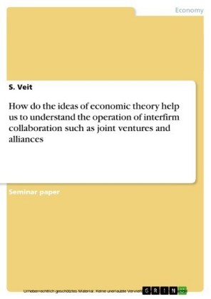 How do the ideas of economic theory help us to understand the operation of interfirm collaboration such as joint ventures and alliances