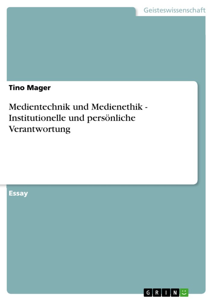 Medientechnik und Medienethik main product photo