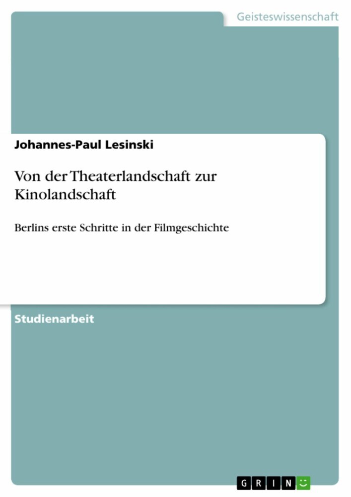 Von der Theaterlandschaft zur Kinolandschaft main product photo