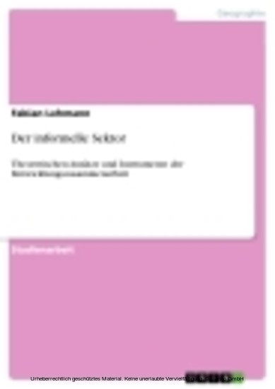 Der informelle Sektor main product photo