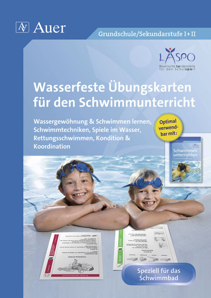 Wasserfeste Übungskarten für den Schwimmunterricht main product photo