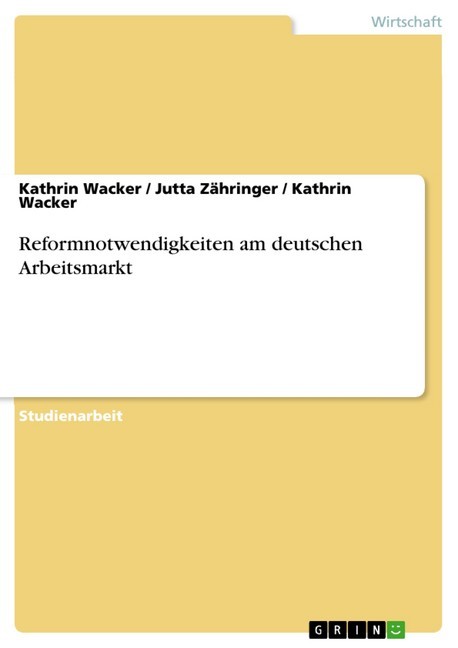 Reformnotwendigkeiten am deutschen Arbeitsmarkt main product photo