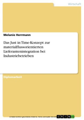 Das Just in Time-Konzept zur materialflussorientierten Lieferantenintegration bei Industriebetrieben