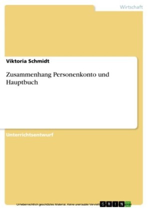 Zusammenhang Personenkonto und Hauptbuch