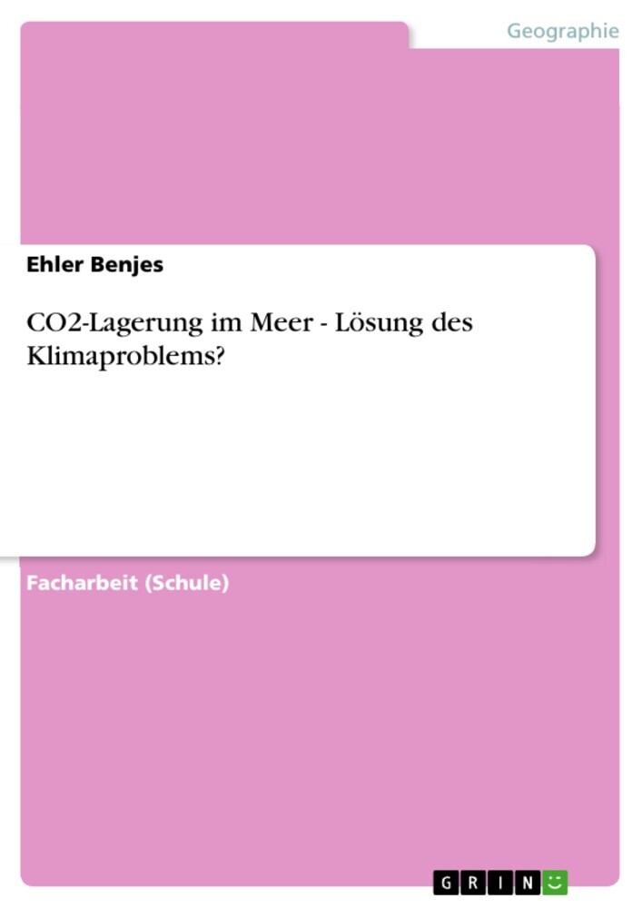 CO2-Lagerung im Meer - Lösung des Klimaproblems? main product photo