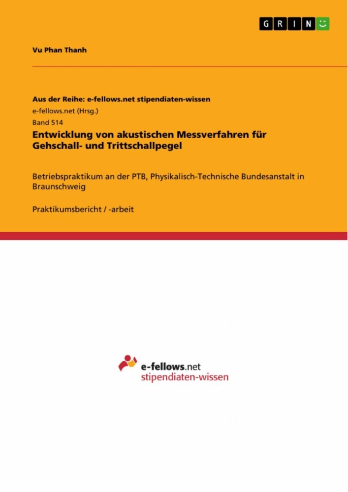 Entwicklung von akustischen Messverfahren für Gehschall- und Trittschallpegel main product photo