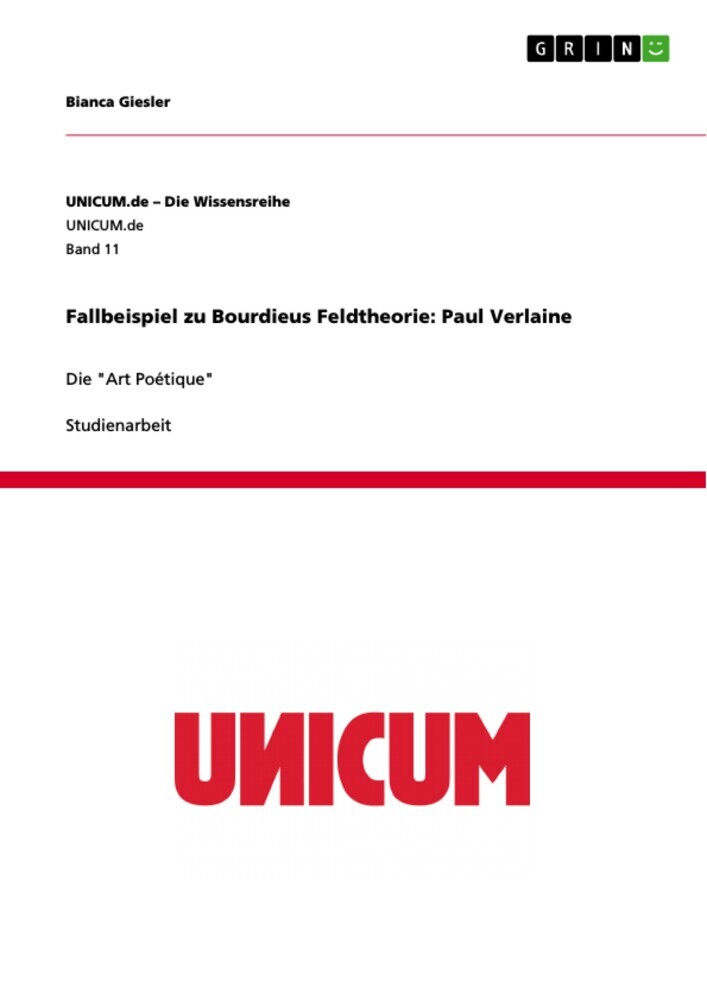 Fallbeispiel zu Bourdieus Feldtheorie: Paul Verlaine main product photo