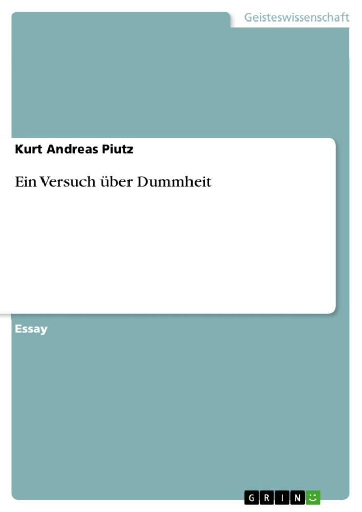 Ein Versuch über Dummheit main product photo