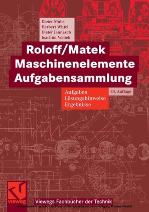 Roloff/Matek Maschinenelemente Aufgabensammlung main product photo