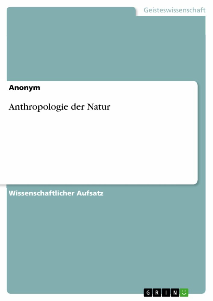 Anthropologie der Natur main product photo