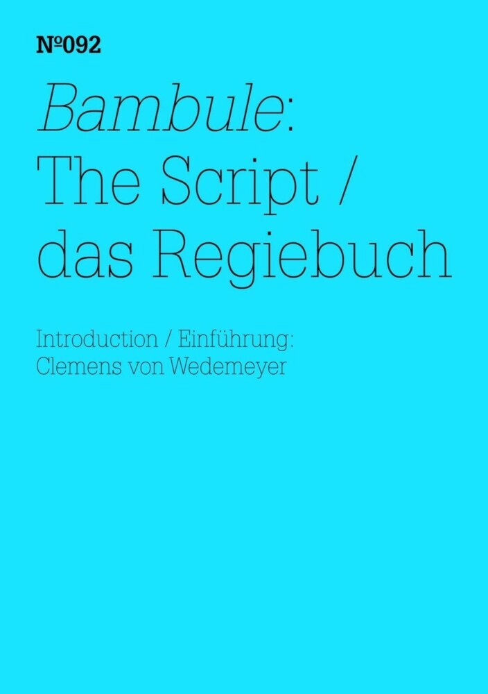 Bambule: Das Regiebuch main product photo