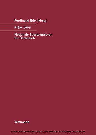 PISA 2009. Nationale Zusatzanalysen für Österreich main product photo