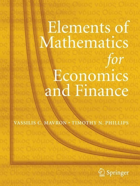 Elements of Mathematics for Economics and Finance main product photo