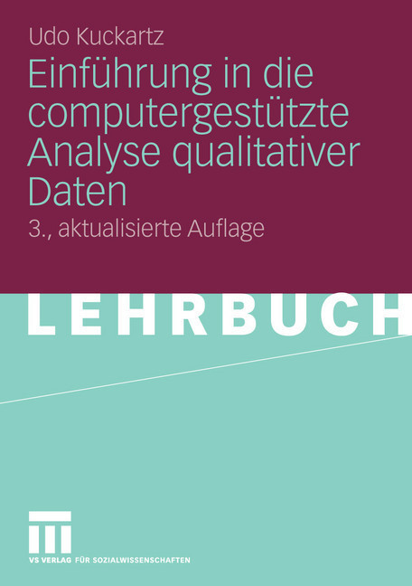 Einführung in die computergestützte Analyse qualitativer Daten main product photo