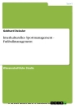 Interkulturelles Sportmanagement - Fußballmanagement