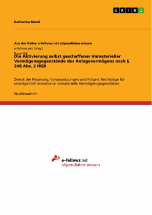 Die Aktivierung selbst geschaffener immaterieller Vermögensgegenstände des Anlagevermögens nach 248 Abs. 2 HGB