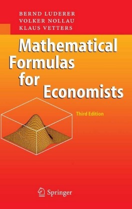 Mathematical Formulas for Economists