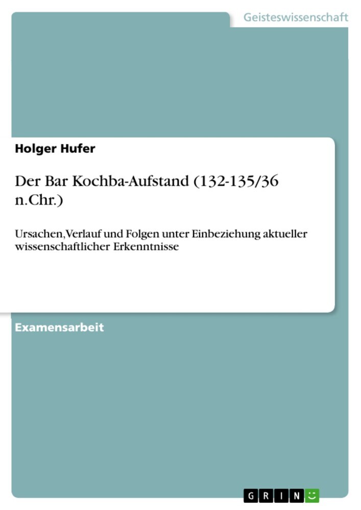 Der Bar Kochba-Aufstand (132-135/36 n.Chr.) main product photo