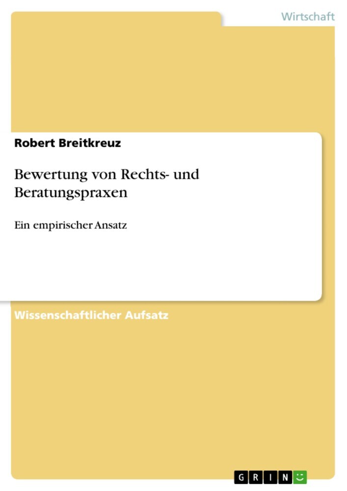 Bewertung von Rechts- und Beratungspraxen main product photo