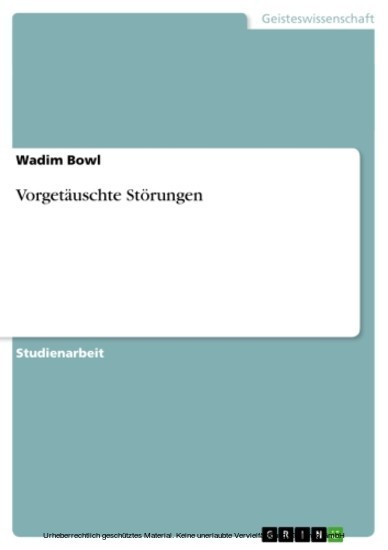 Vorgetäuschte Störungen main product photo