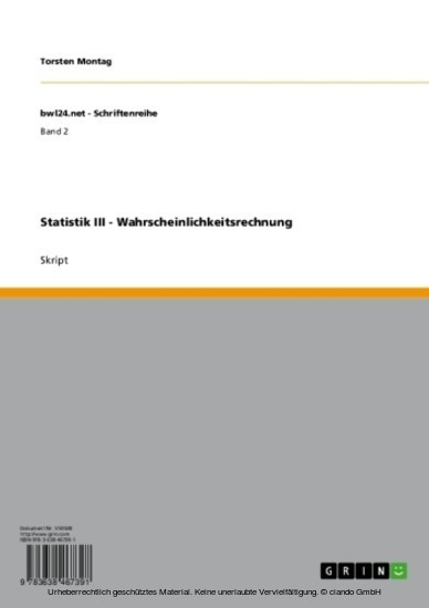 Statistik III - Wahrscheinlichkeitsrechnung main product photo