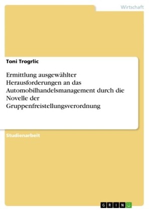 Ermittlung ausgewählter Herausforderungen an das Automobilhandelsmanagement durch die Novelle der Gruppenfreistellungsverordnung