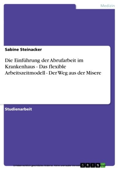 Die Einführung der Abrufarbeit im Krankenhaus main product photo
