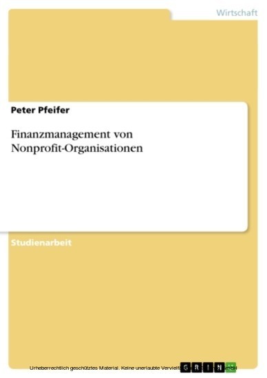Finanzmanagement von Nonprofit-Organisationen main product photo