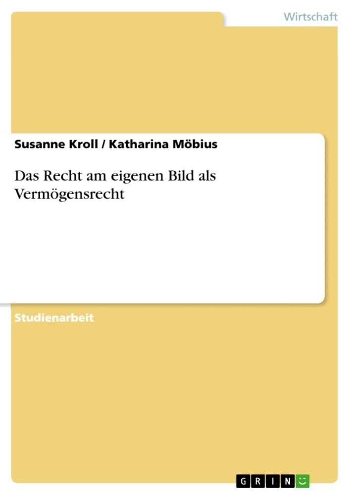 Das Recht am eigenen Bild als Vermögensrecht main product photo
