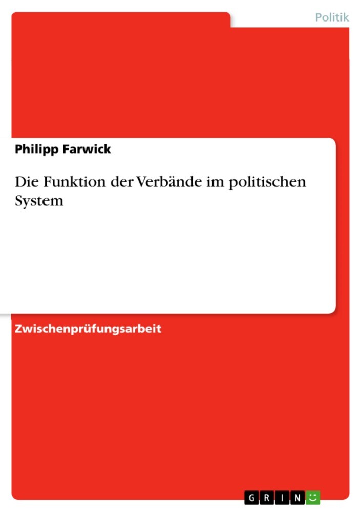 Die Funktion der Verbände im politischen System main product photo