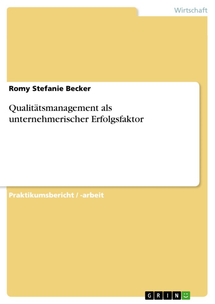 Qualitätsmanagement als unternehmerischer Erfolgsfaktor main product photo