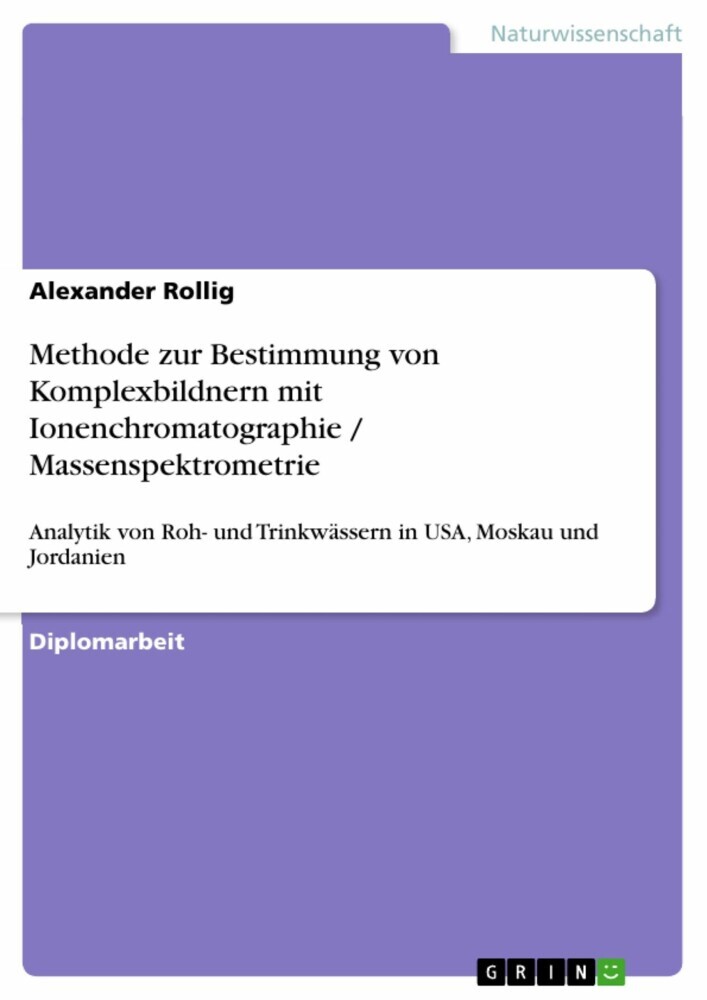 Methode zur Bestimmung von Komplexbildnern mit Ionenchromatographie / Massenspektrometrie main product photo