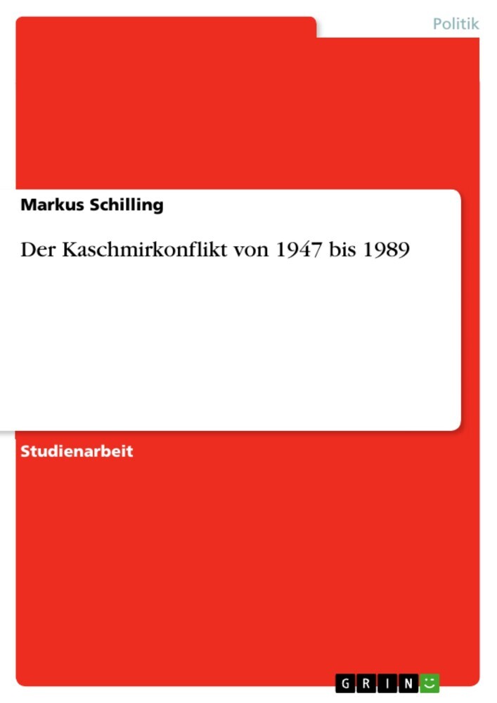 Der Kaschmirkonflikt von 1947 bis 1989 main product photo