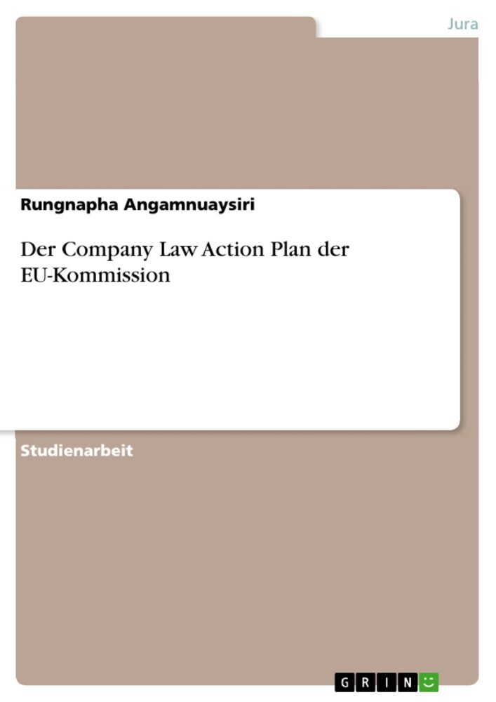 Der Company Law Action Plan der EU-Kommission main product photo