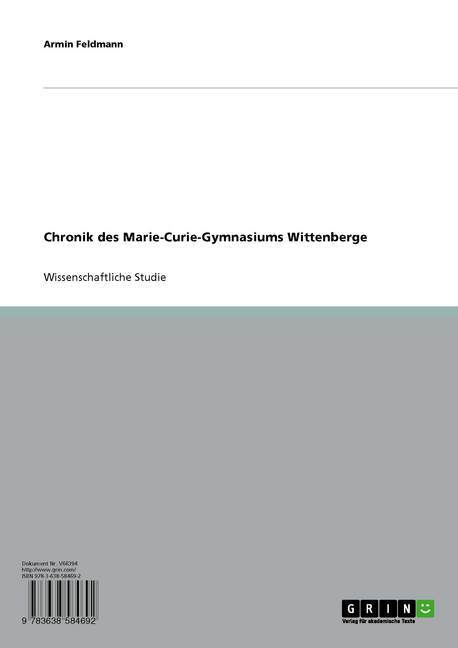 Chronik des Marie-Curie-Gymnasiums Wittenberge main product photo