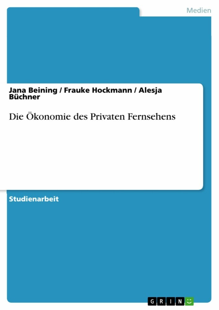 Die Ökonomie des Privaten Fernsehens main product photo