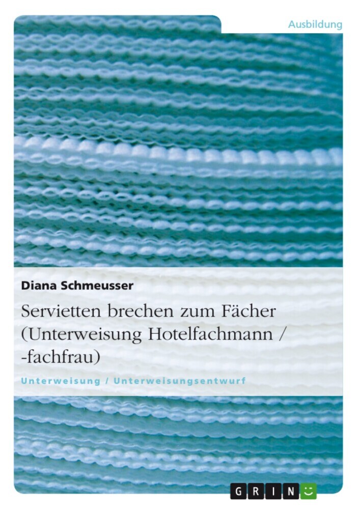 Servietten brechen zum Fächer (Unterweisung Hotelfachmann / -fachfrau) main product photo