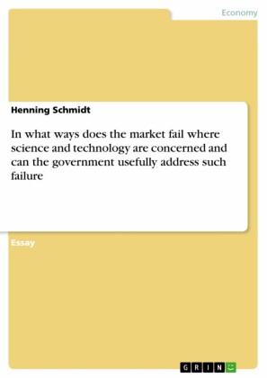 In what ways does the market fail where science and technology are concerned and can the government usefully address such failure