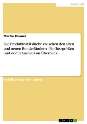 Die Produktivitätslücke zwischen den alten und neuen Bundesländern - Einflussgrößen und deren Ausmaß im Überblick
