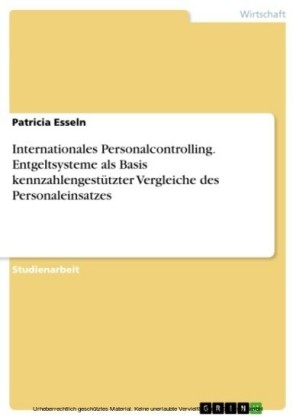 Internationales Personalcontrolling. Entgeltsysteme als Basis kennzahlengestützter Vergleiche des Personaleinsatzes