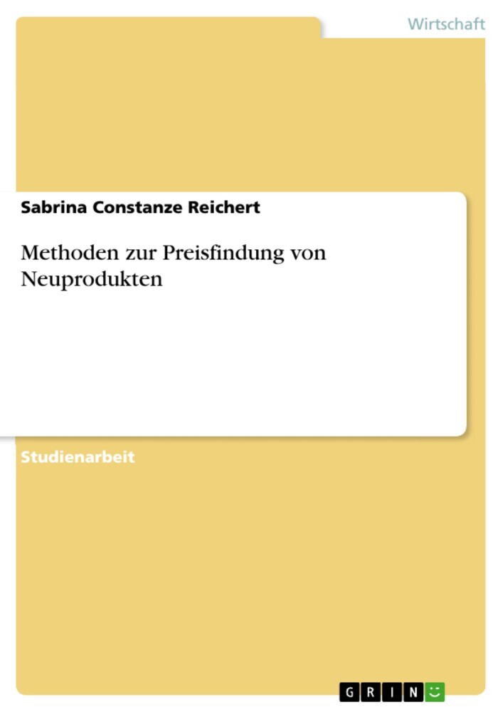 Methoden zur Preisfindung von Neuprodukten main product photo