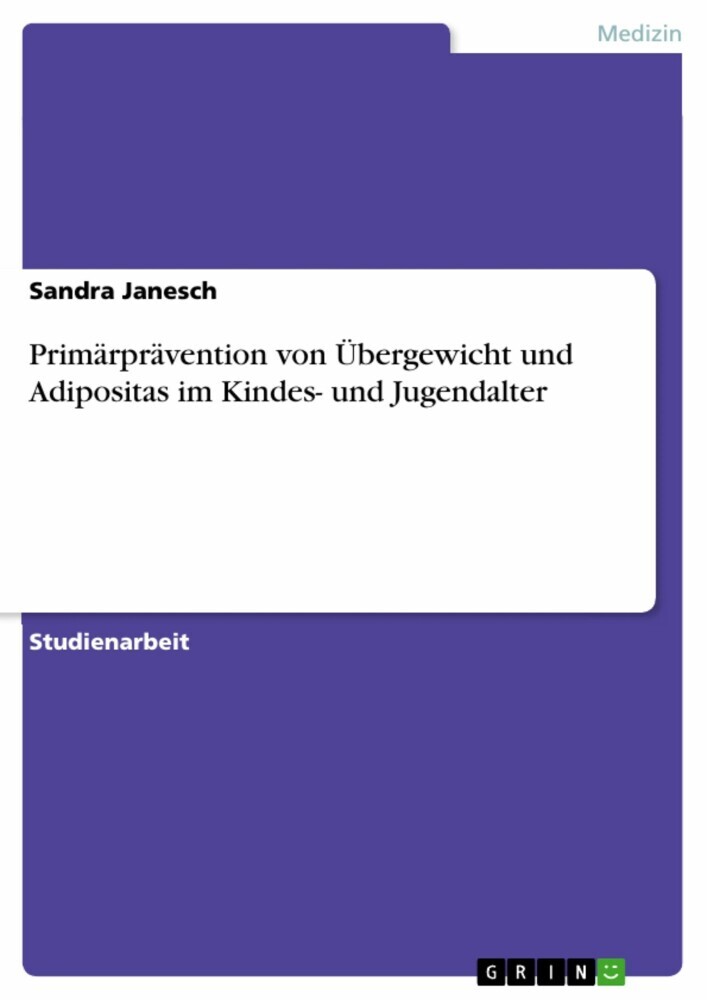 Primärprävention von Übergewicht und Adipositas im Kindes- und Jugendalter main product photo