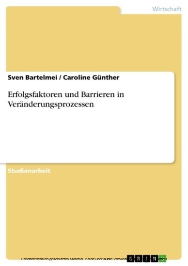 Erfolgsfaktoren und Barrieren in Veränderungsprozessen main product photo
