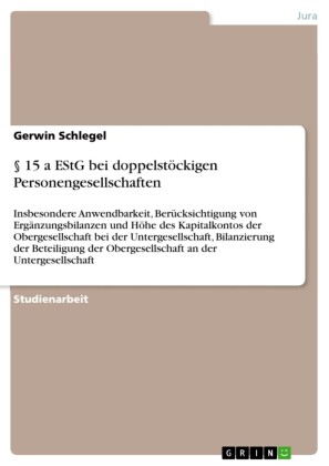 §   15 a EStG bei doppelstöckigen Personengesellschaften