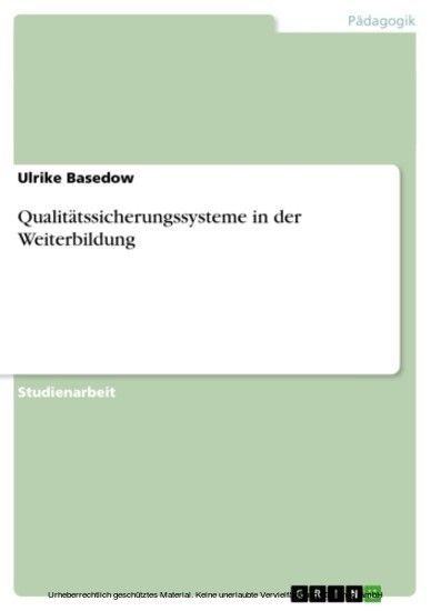 Qualitätssicherungssysteme in der Weiterbildung main product photo
