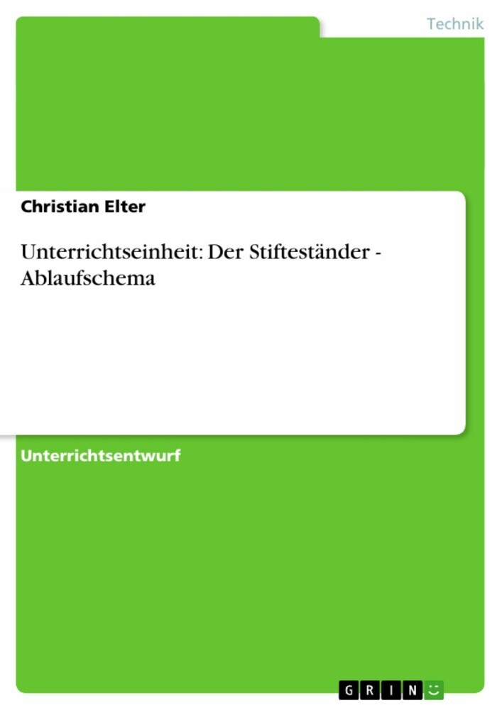 Unterrichtseinheit: Der Stifteständer main product photo