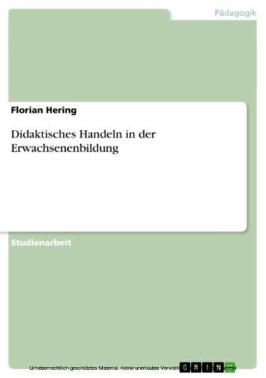 Didaktisches Handeln in der Erwachsenenbildung main product photo