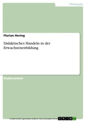 Didaktisches Handeln  in der Erwachsenenbildung